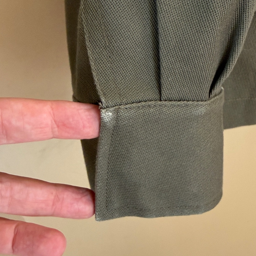 Toteme Avignon Utility Jacket Khaki Green – Oversized Cotton Size 32 | US XS - Picture 13 of 13